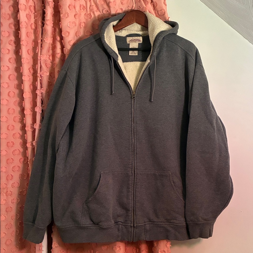 LLBean Men’s Katahdin Iron Works Hooded Sweatshirt, Fleece-Lined - Picture 2 of 9